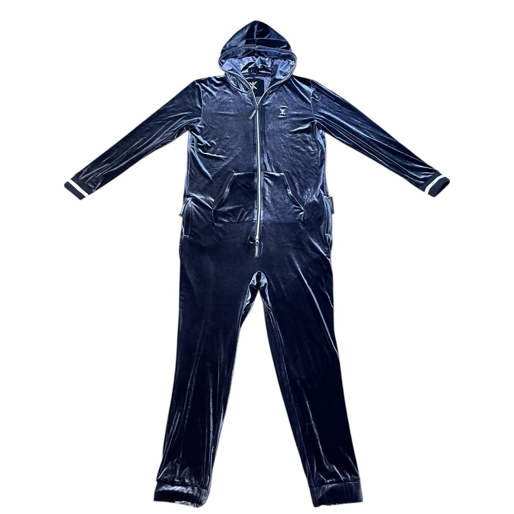 OnePiece Original Velour Jumpsuit Blue Hooded Onesie Mens Womens Medium NWOT - Picture 2 of 11